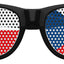 Funglasses with Czech Republic flag design, perfect for World Cup parties, featuring black frames and vibrant flag graphics.