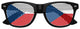 Funglasses with Czech Republic flag design, perfect for World Cup parties, featuring black frames and vibrant flag graphics.