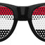 Black Egypt Flag World Cup party sunglasses by Funglasses with Egypt flag design and UV protection.