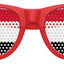 Egypt flag sunglasses for World Cup parties by Funglasses, featuring red, white, and black Egyptian flag design.
