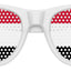 White Egypt flag sunglasses for World Cup parties by Funglasses, stylish sunglasses with Egypt flag design.