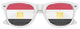 Funglasses Egypt flag sunglasses for World Cup party featuring white frame and Egypt national flag design.