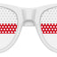 Funglasses with England flag design for World Cup party, featuring white frames and patriotic print on the lenses.