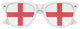 England flag World Cup party sunglasses by Funglasses with white frames and England flag design for soccer celebrations.