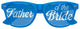 Father of the Bride wedding party sunglasses by Funglasses, blue frame and lenses, stylish accessory for wedding photos
