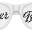 Funglasses Father of the Bride wedding party sunglasses in white with black lenses, stylish accessory for wedding photos.
