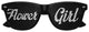 Flower girl wedding party sunglasses by Funglasses, black frame with decorative floral accents, perfect for wedding accessories.