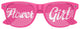 Pink flower girl sunglasses for wedding party by Funglasses, featuring floral design and UV protection for young children