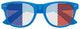 Funglasses France flag World Cup party sunglasses with blue lenses and France flag design for soccer celebrations