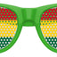 Funglasses Ghana flag World Cup party sunglasses with green, yellow, and red colors and Ghana emblem on the lenses.