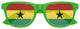 Green Ghana flag sunglasses by Funglasses with World Cup theme, featuring vibrant flag design and sporty style.