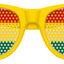 Yellow Ghana flag-themed World Cup party sunglasses by Funglasses featuring bold Ghana flag design and UV protection.