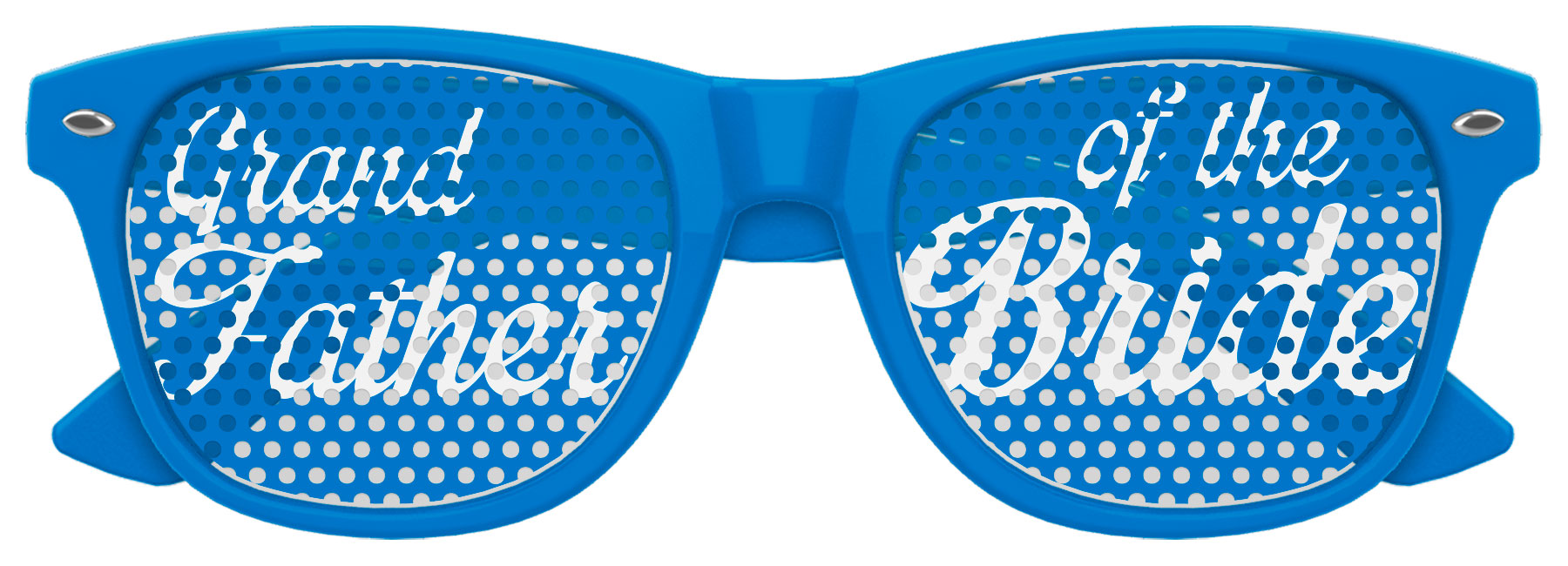 Grandfather of the bride wedding party sunglasses by Funglasses, blue frame with classic design, perfect for wedding celebrations