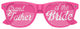 Pink wedding party sunglasses for grandfather of the bride by Funglasses, featuring stylish frames and "Grandfather of the Bride" design.