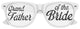Grandfather of the bride wearing white Funglasses wedding party sunglasses, stylish and fun accessory for wedding photos.