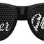 Black wedding party sunglasses for grandfather of the groom by Funglasses, featuring stylish square frames and tinted lenses.