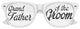 Grandfather of the groom wedding party sunglasses by Funglasses, white frame, stylish eyewear for special occasions.