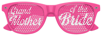 Pink grand mother of the bride sunglasses by Funglasses, stylish eyewear for wedding party accessories, with tinted lenses and elegant design.
