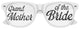 Funglasses grand mother of the bride wedding party sunglasses with white frames and tinted lenses, stylish accessory for wedding guests