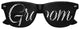 Funglasses GROOM wedding party sunglasses, black frame with dark lenses, stylish accessory for groom and wedding photos