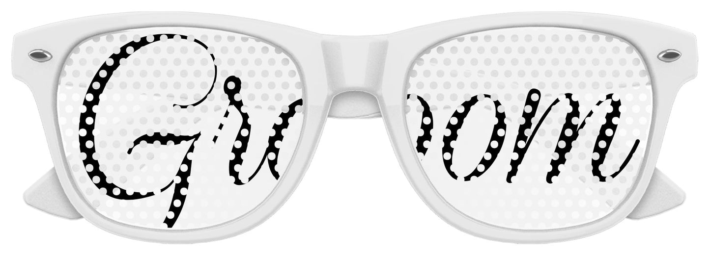 GROOM Retro Micro-Perforated Wedding Sunglasses