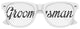 Funglasses GROOMSMAN Wedding Party sunglasses with white frames and dark lenses, stylish eyewear for groomsmen.