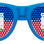 Funglasses with Haiti flag design for World Cup party, blue frame and flag-themed lenses, casual and festive eyewear.
