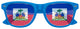 Haiti flag sunglasses by Funglasses featuring blue frames and Haiti flag design, perfect for World Cup celebrations.