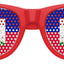 Haiti flag sunglasses with red lenses and black frame, featuring the Haiti flag design, perfect for World Cup celebrations.