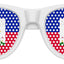 Haiti flag World Cup party sunglasses by Funglasses, white frame with Haiti flag design, perfect for soccer celebrations and events.