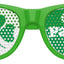 Green St. Patrick's Day party sunglasses by Funglasses with "I LOVE ST PADDY'S DAY" text, festive accessory for celebrations