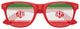 Funglasses IRAN flag sunglasses for World Cup parties, featuring red and white Iran flag design on stylish eyewear.