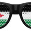 Black Jordan Flag World Cup Party sunglasses with bold logo design by Funglasses, featuring UV protection and stylish sports eyewear.