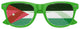 Green Jordan flag World Cup party sunglasses by Funglasses with bold flag design and sporty style for fans.