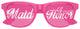 Pink "Maid of Honor" sunglasses by Funglasses, stylish wedding party accessories with custom lettering and UV protection.