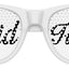 Funglasses Maid of Honor wedding party sunglasses in white with stylish frame, perfect for bridal celebrations and photos.