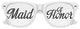 Funglasses Maid of Honor wedding party sunglasses with white frames and tinted lenses, perfect for bridal events and celebrations.