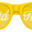 Funglasses Maid of Honor wedding party sunglasses in yellow with stylish frame and tinted lenses, perfect for bridal celebrations.