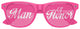 Pink MAN OF HONOR sunglasses by Funglasses, stylish wedding party eyewear with sleek design and UV protection.