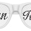 Funglasses MAN OF HONOR wedding party sunglasses in white with black lenses, stylish accessory for groomsmen and wedding events.