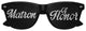 Black Matron of Honor sunglasses by Funglasses with bold frames and tinted lenses for wedding party photos