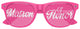 Pink "Matron of Honor" sunglasses from Funglasses for wedding party celebration, featuring stylish and fun eyewear design.