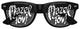 Black Funglasses MAZEL TOV wedding party sunglasses with bold, stylish frame and tinted lenses for celebration and fun.