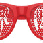 Red Funglasses MAZEL TOV wedding party sunglasses with bold frame and stylish design, perfect for celebration events.