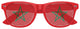 Morocco flag World Cup party sunglasses by Funglasses, red frame with Morocco flag design, perfect for football celebrations