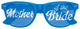 Funglasses for mother of the bride, stylish wedding party sunglasses in blue with tinted lenses and elegant design.