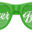 Green sunglasses for mother of the bride by Funglasses, stylish party eyewear with tinted lenses and a sleek frame.