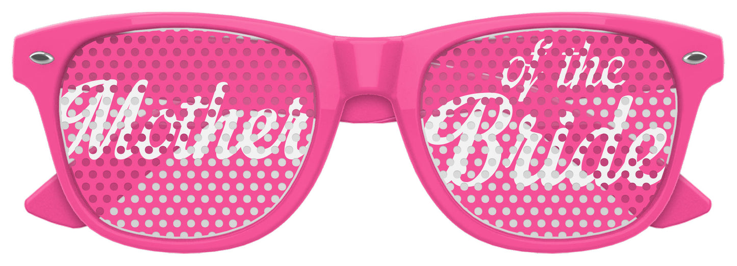 Funglasses mother of the bride wedding party sunglasses with pink tinted lenses and stylish frame for special occasions
