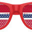 Funglasses Norway flag World Cup party sunglasses with red, white, and blue design for celebrating football tournaments.