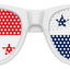 Funglasses Panama flag World Cup party sunglasses with white frames and Panama flag design, perfect for sports events.